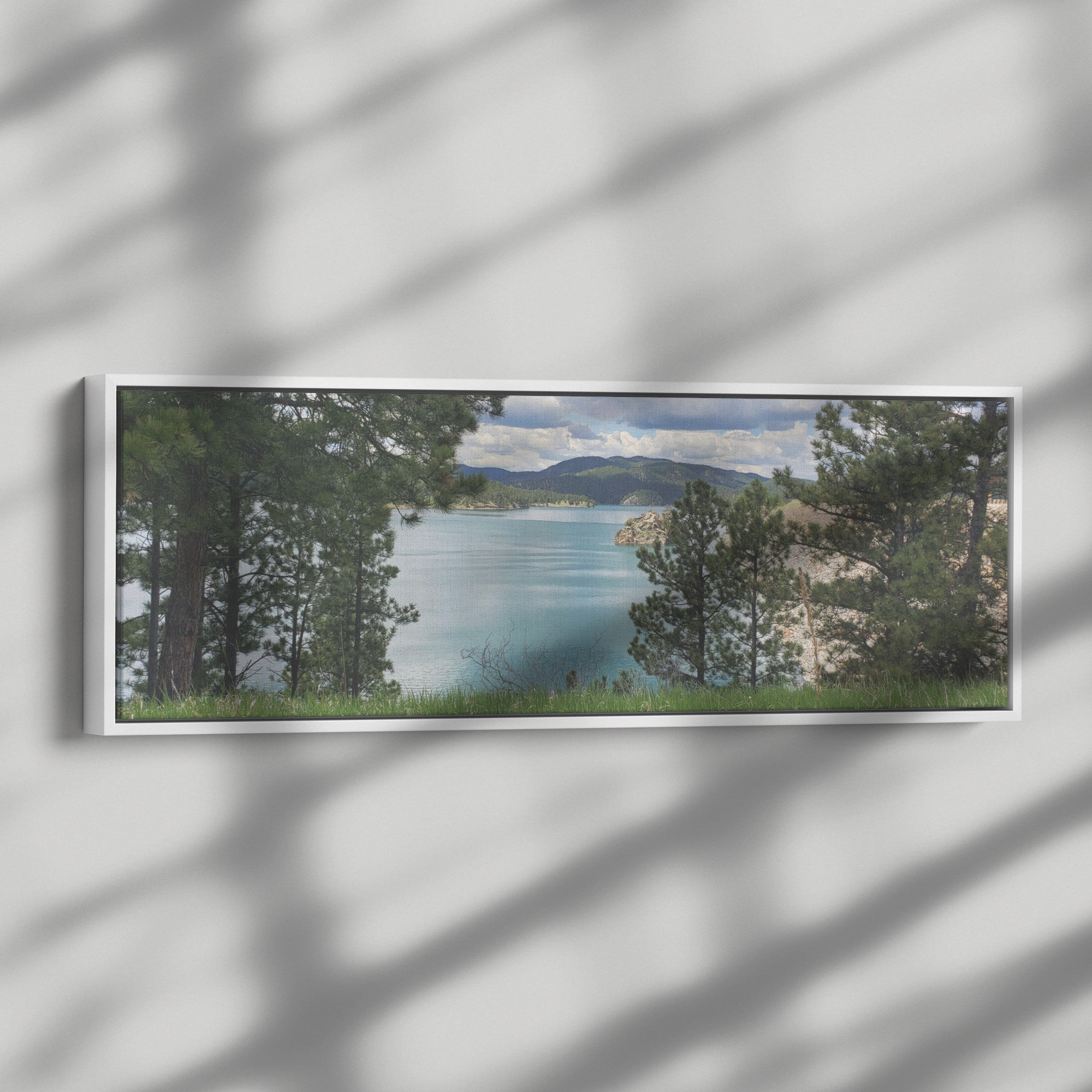 Beautiful South Dakota Lake Matted Canvas - Image 4