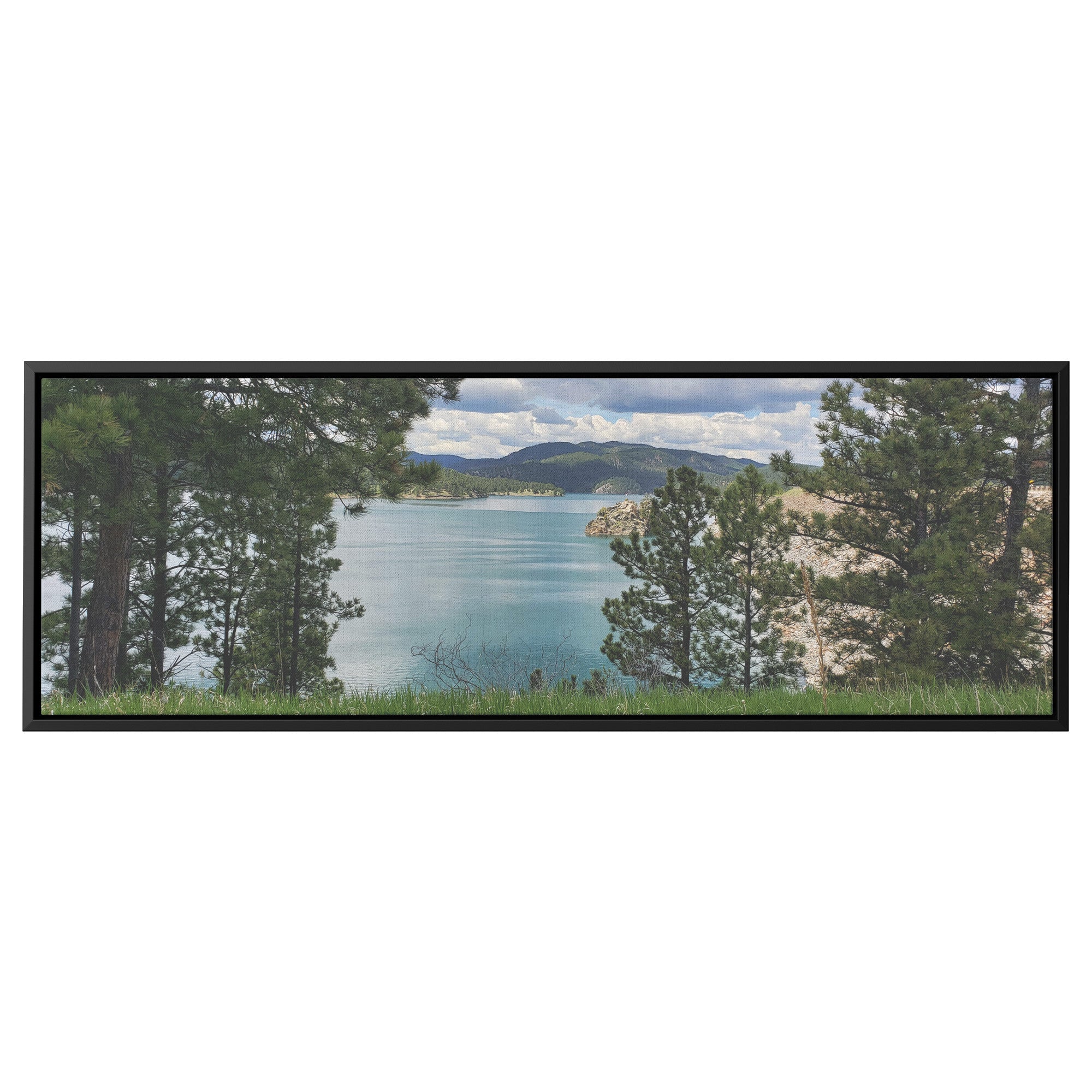 Beautiful South Dakota Lake Matted Canvas - Image 3