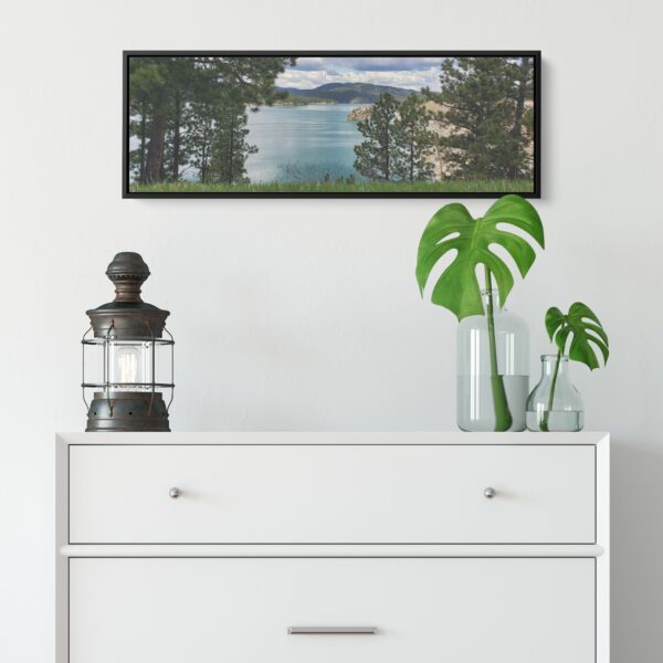 Beautiful South Dakota Lake Matted Canvas - Image 2