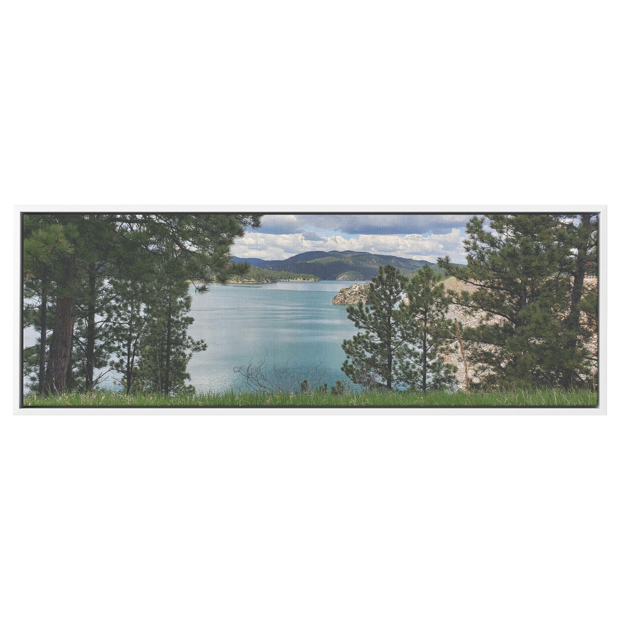 Beautiful South Dakota Lake Matted Canvas - Image 8