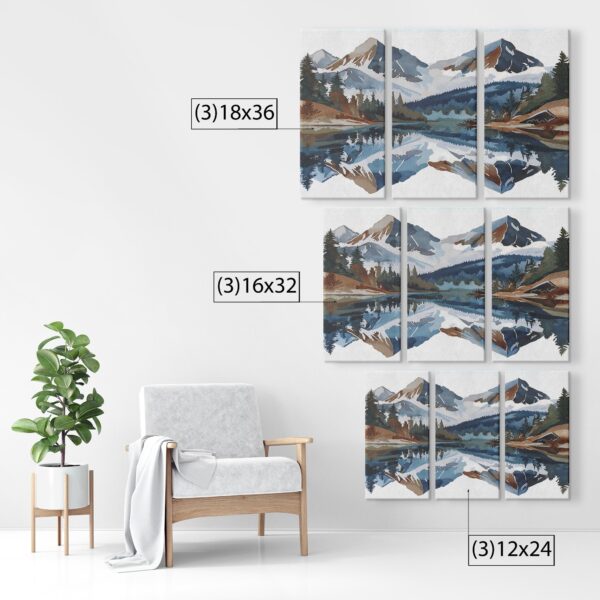 Simple Mountain Life - 3 Piece Matted Canvas - Image 4
