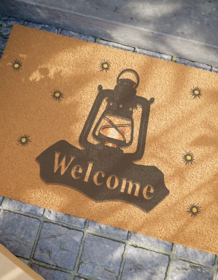 Welcome Lantern Doormat