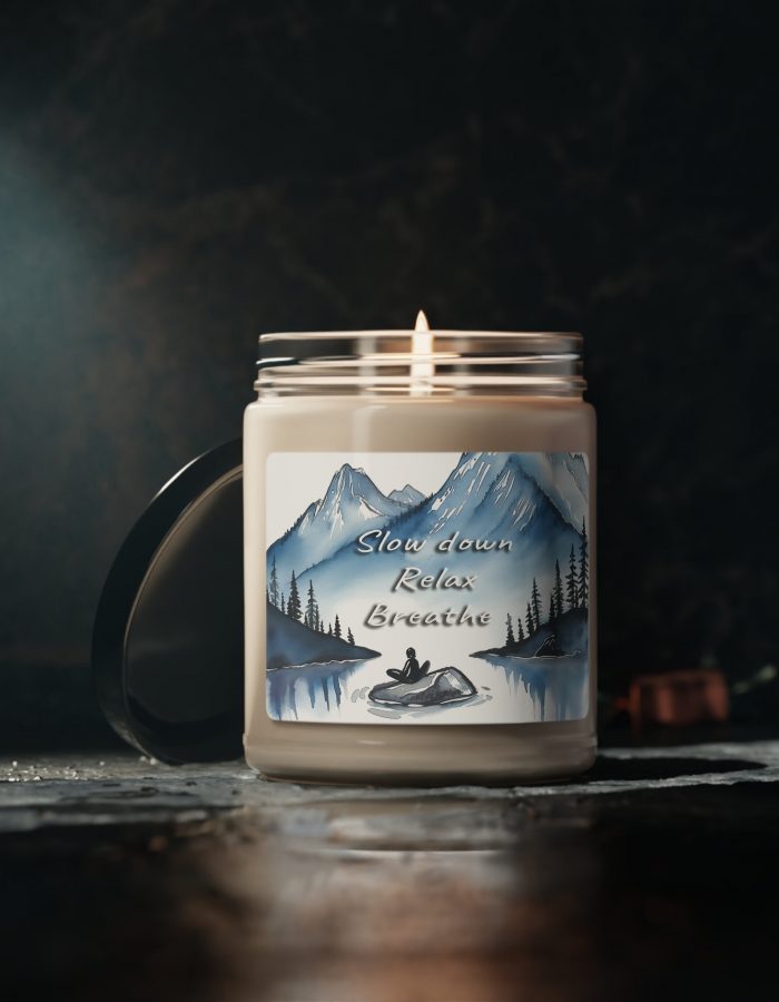 Slow down, Relax, Breathe Scented Soy Candle, 9oz