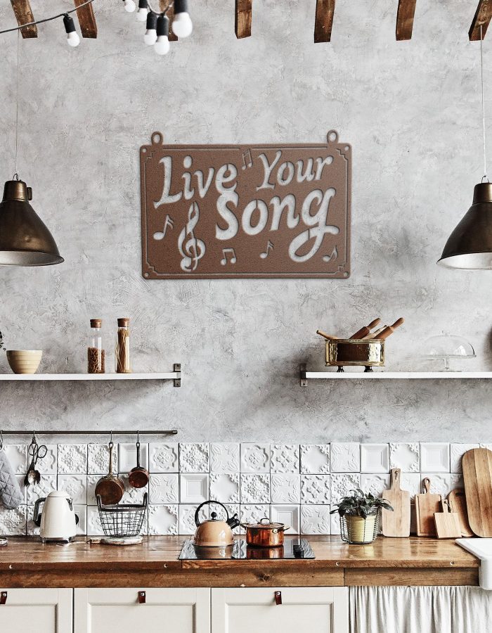 Live Your Song – Die-Cut Metal Sign