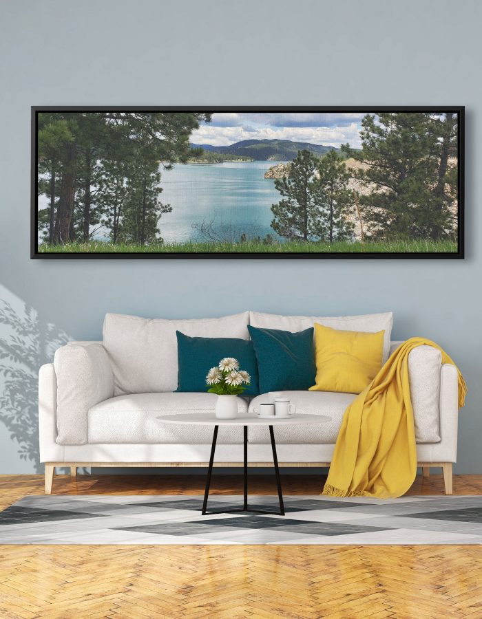 Beautiful South Dakota Lake Matted Canvas